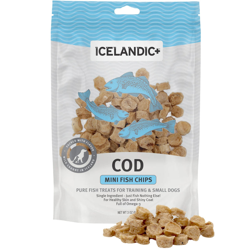 Icelandic+ Dog Treats Cod Mini Fish Chips