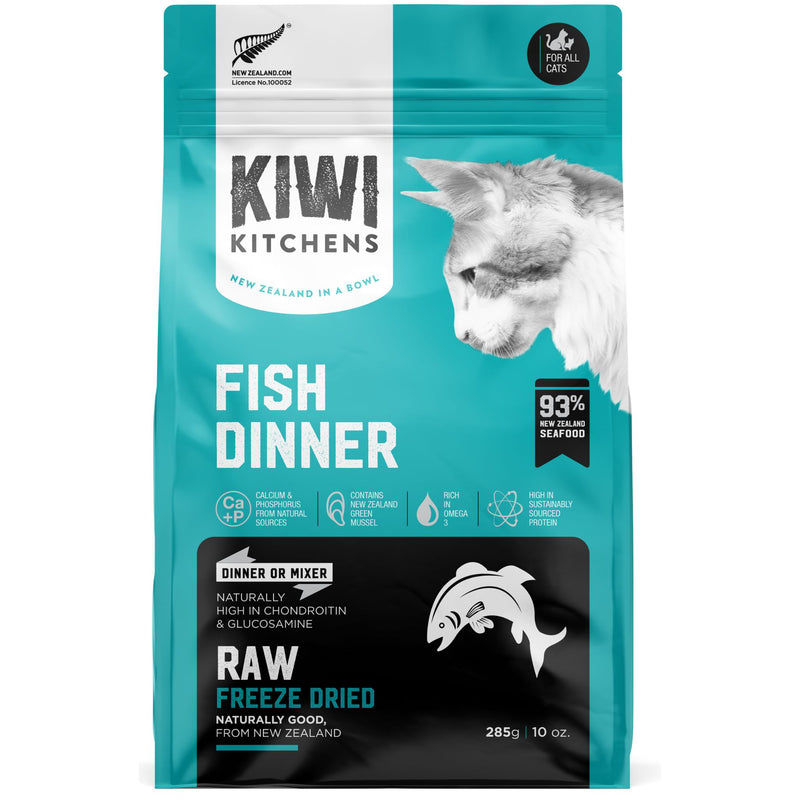 Kiwi Kitchens Freeze Dried Cat Food Fish Dinner