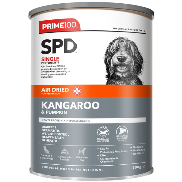 Prime100 SPD Air Dry Dog Food for Adult Kangaroo & Pumpkin
