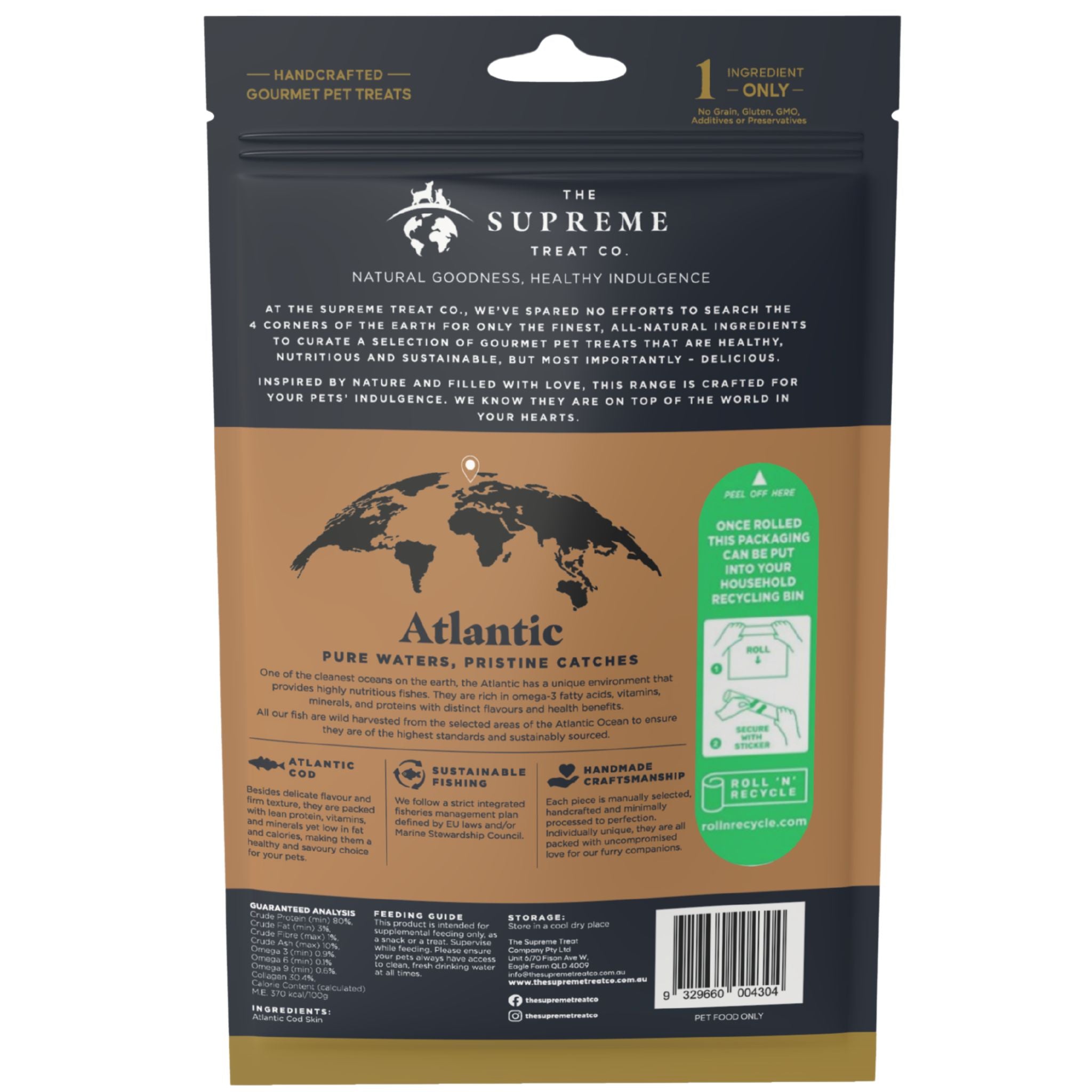 The Supreme Treat Co Short Cod Skin Dog Treats