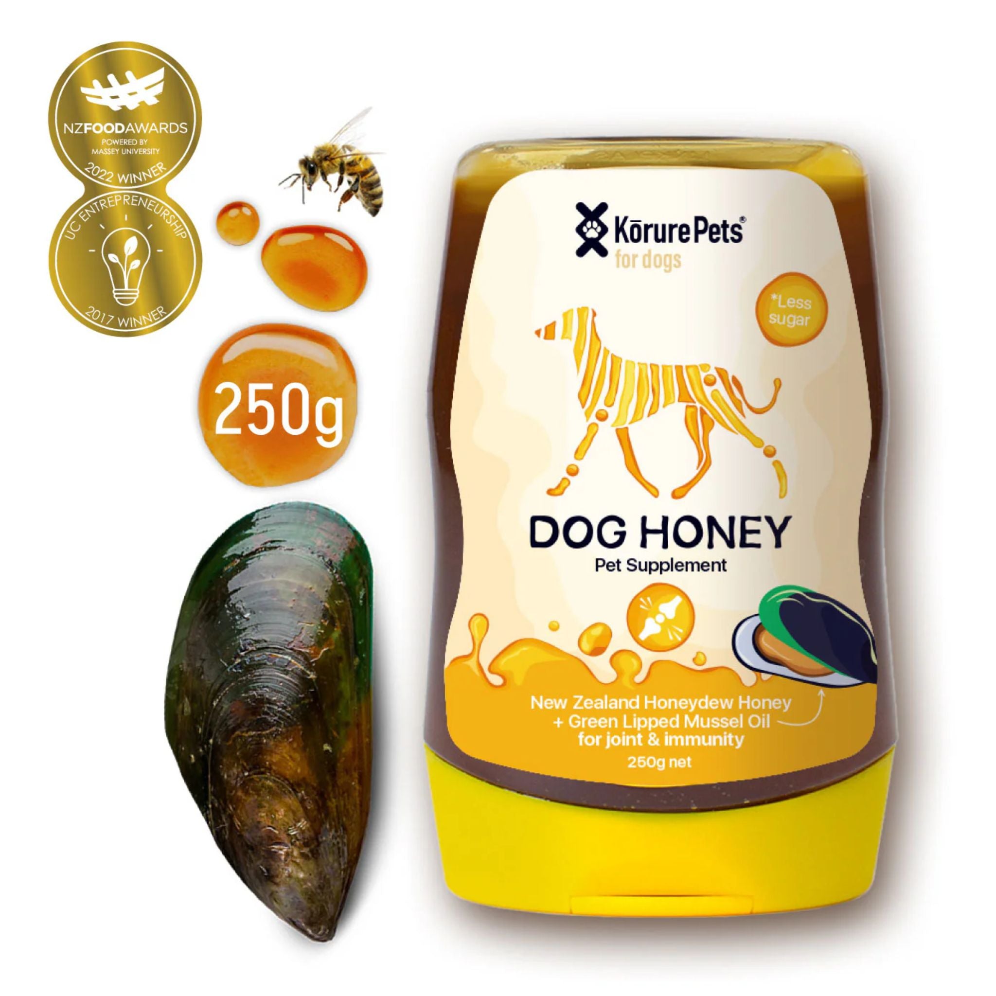 Korure Pets Dog Honey Plus Mussel Oil for Dogs