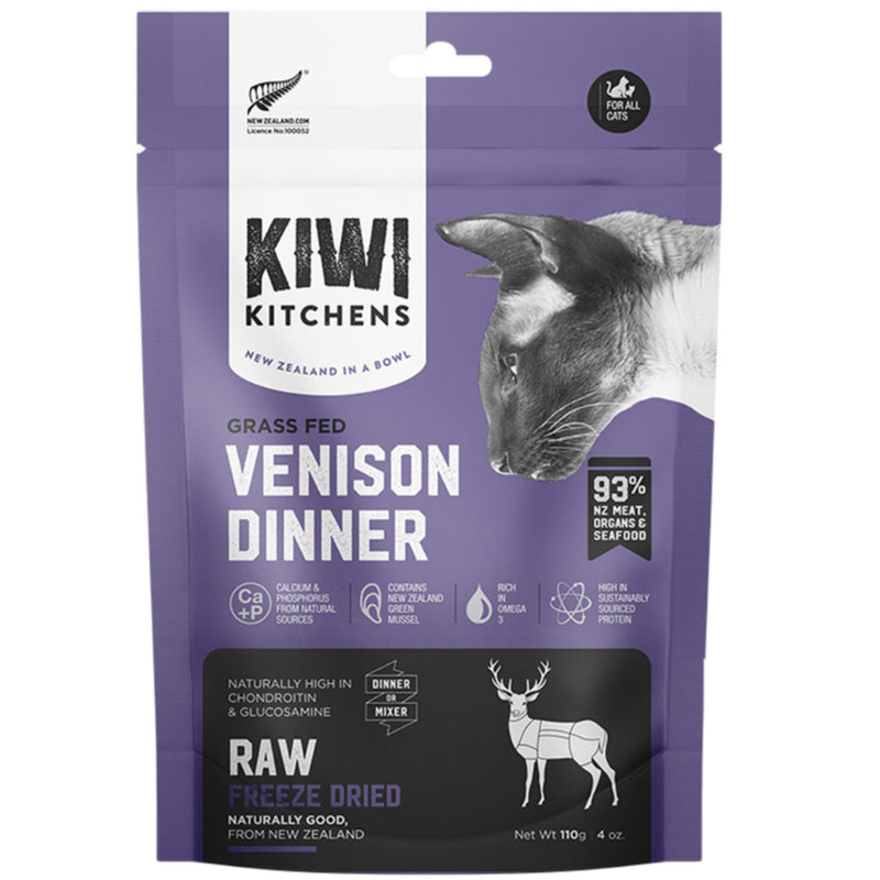 Kiwi Kitchens Freeze Dried Cat Food Venison Dinner
