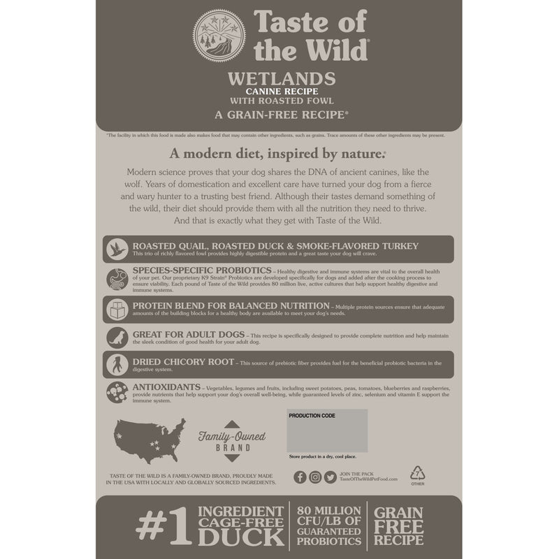Taste of the Wild Wetlands Adult Dry Dog Food