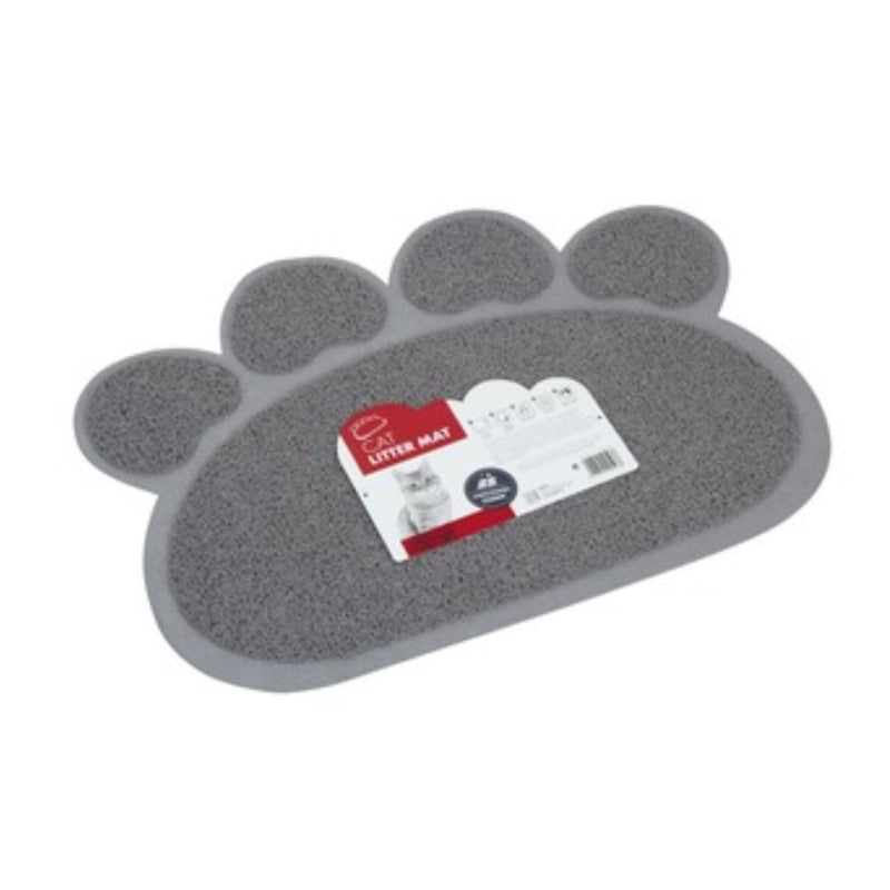 M-Pets Cat Litter Mat Paw 60x45cm - Grey | PeekAPaw Pet Supplies