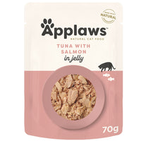 Applaws Natural Wet Cat Food Pouch Tuna with Salmon in Jelly