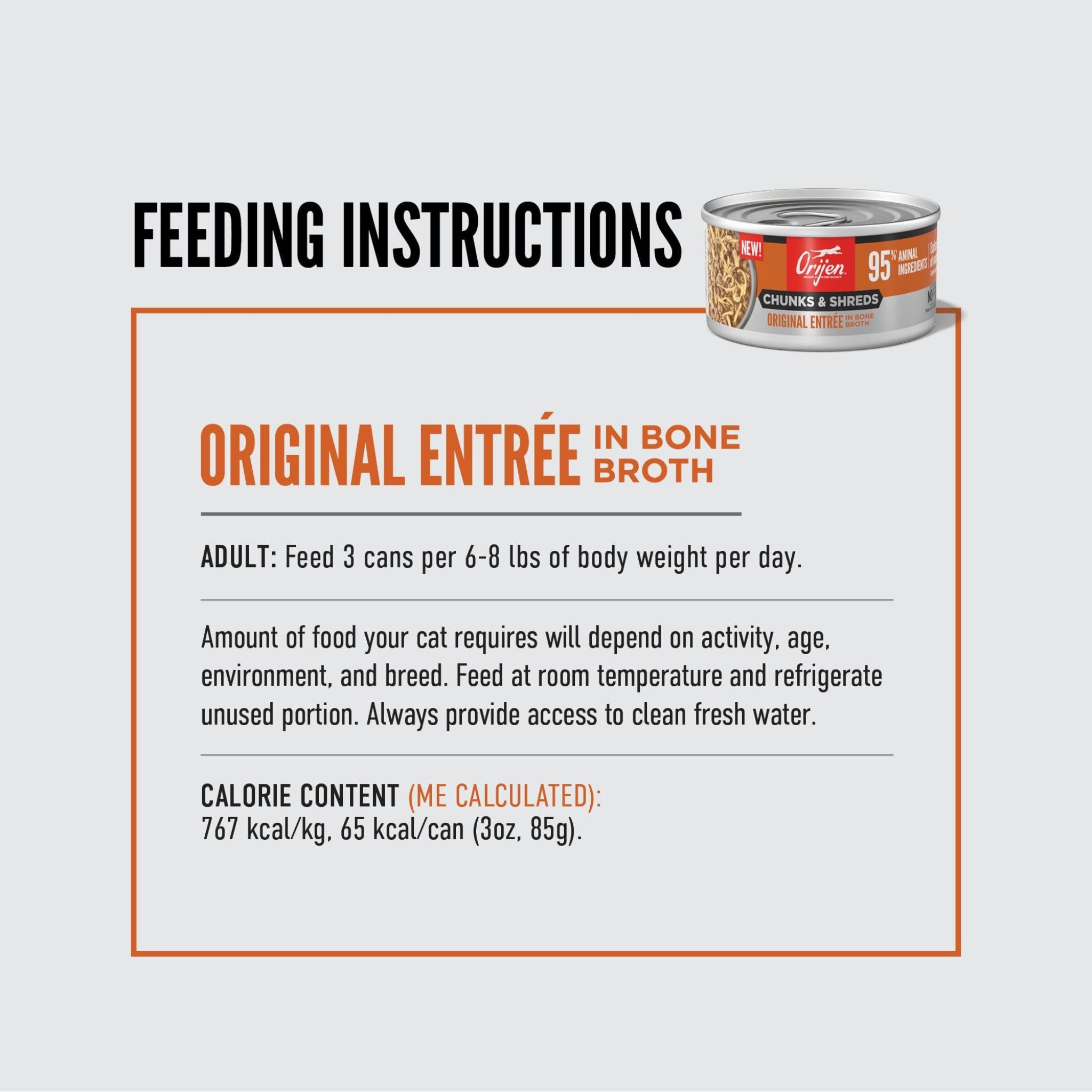 Orijen Wet Cat Food Chunks & Shreds Original Entree