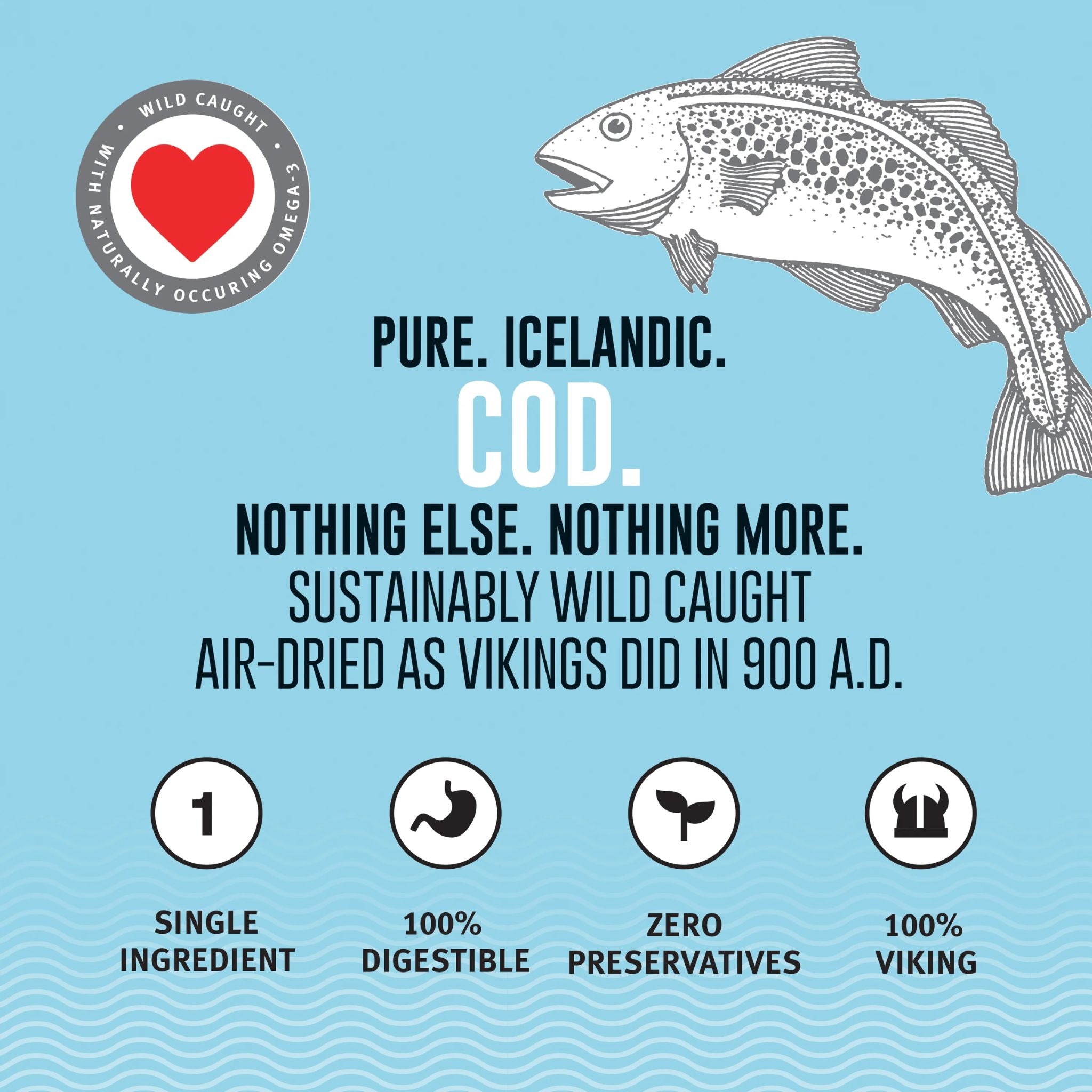 Icelandic+ Dog Treats Cod Short Chew Sticks
