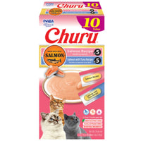 Inaba Churu Puree Salmon & Tuna Varieties, lickable puree tubes, box of 10 x 14g, cat treat