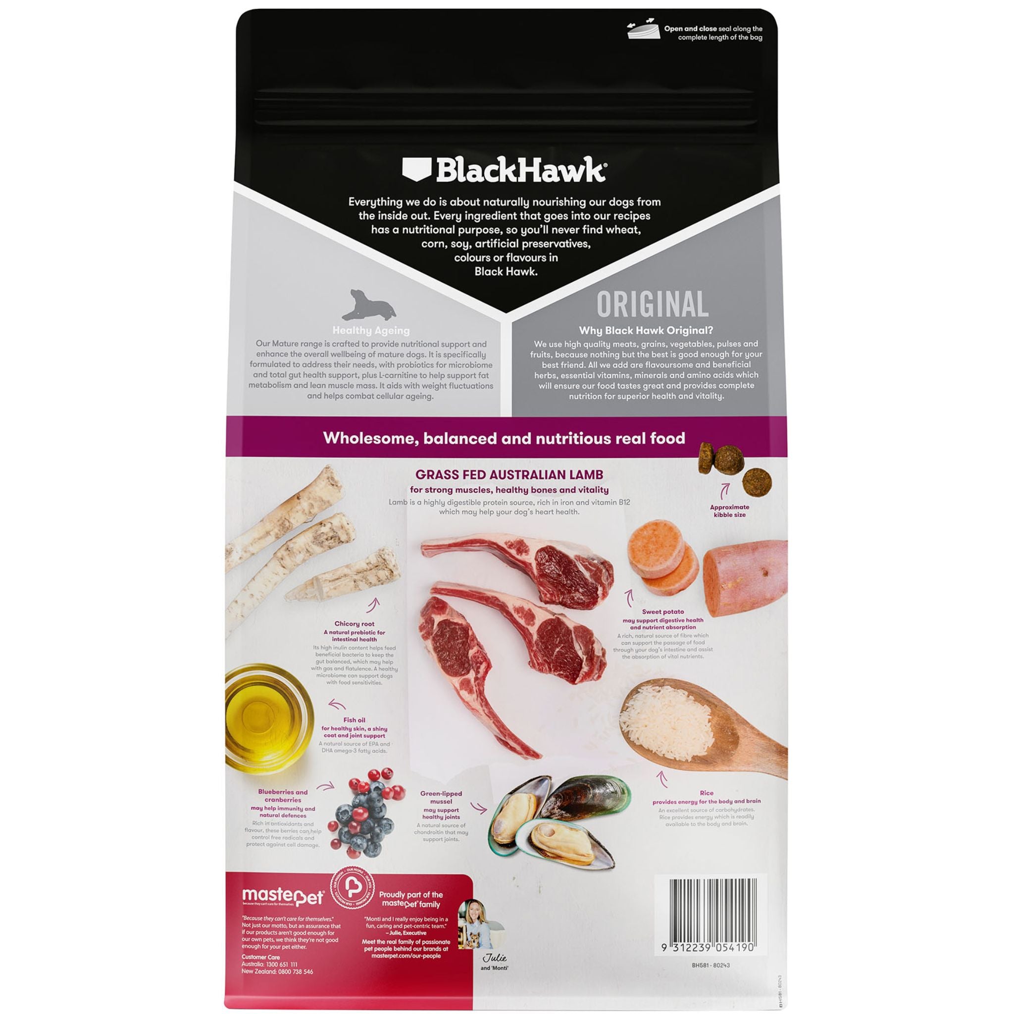Black Hawk Lamb and Rice Original Mature Dry Dog Food
