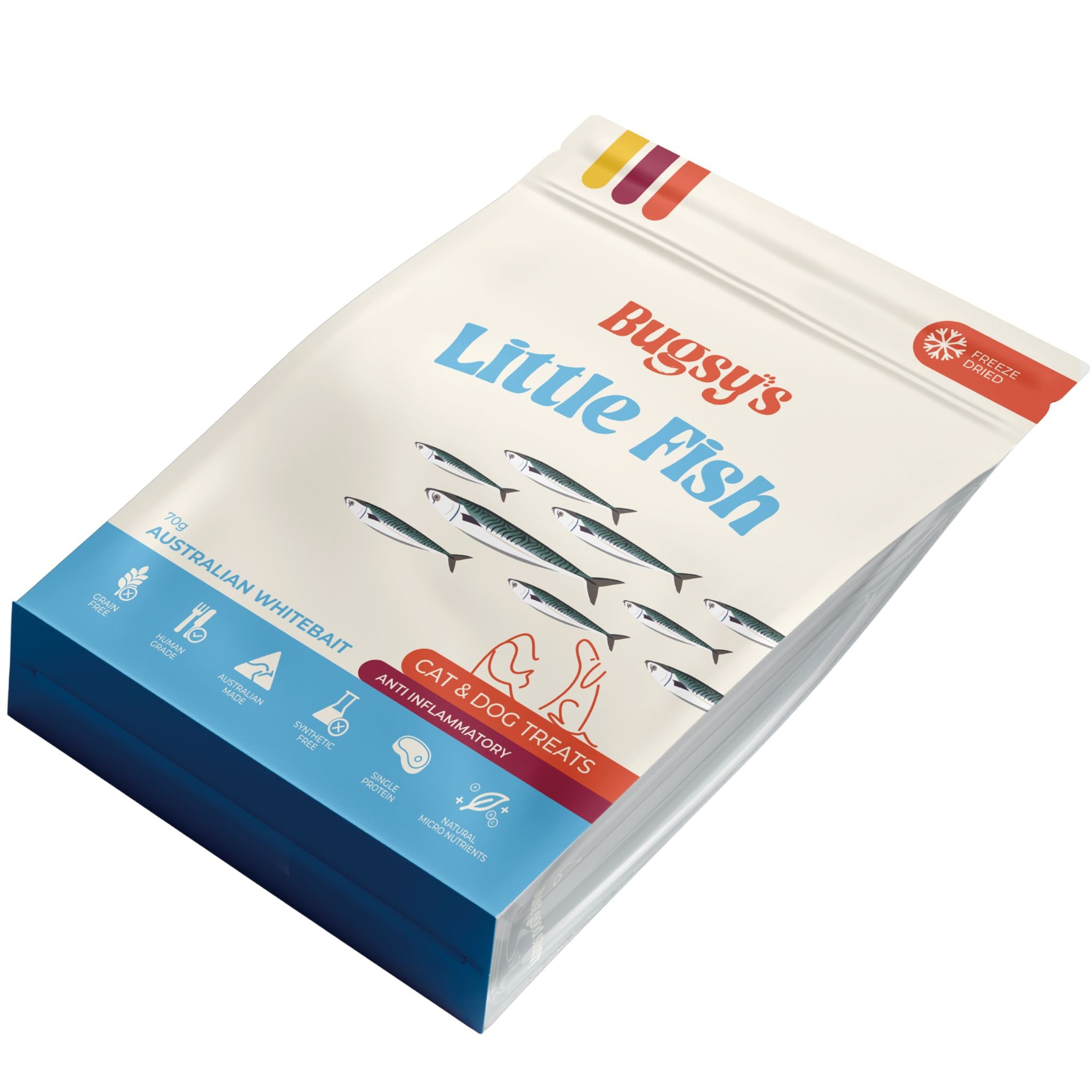 Bugsy's Freeze-Dried White Bait Pet Treats