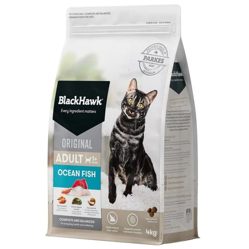 Black Hawk original Adult Dry Cat Food Ocean Fish - 4kg | PeekAPaw Pet Supplies