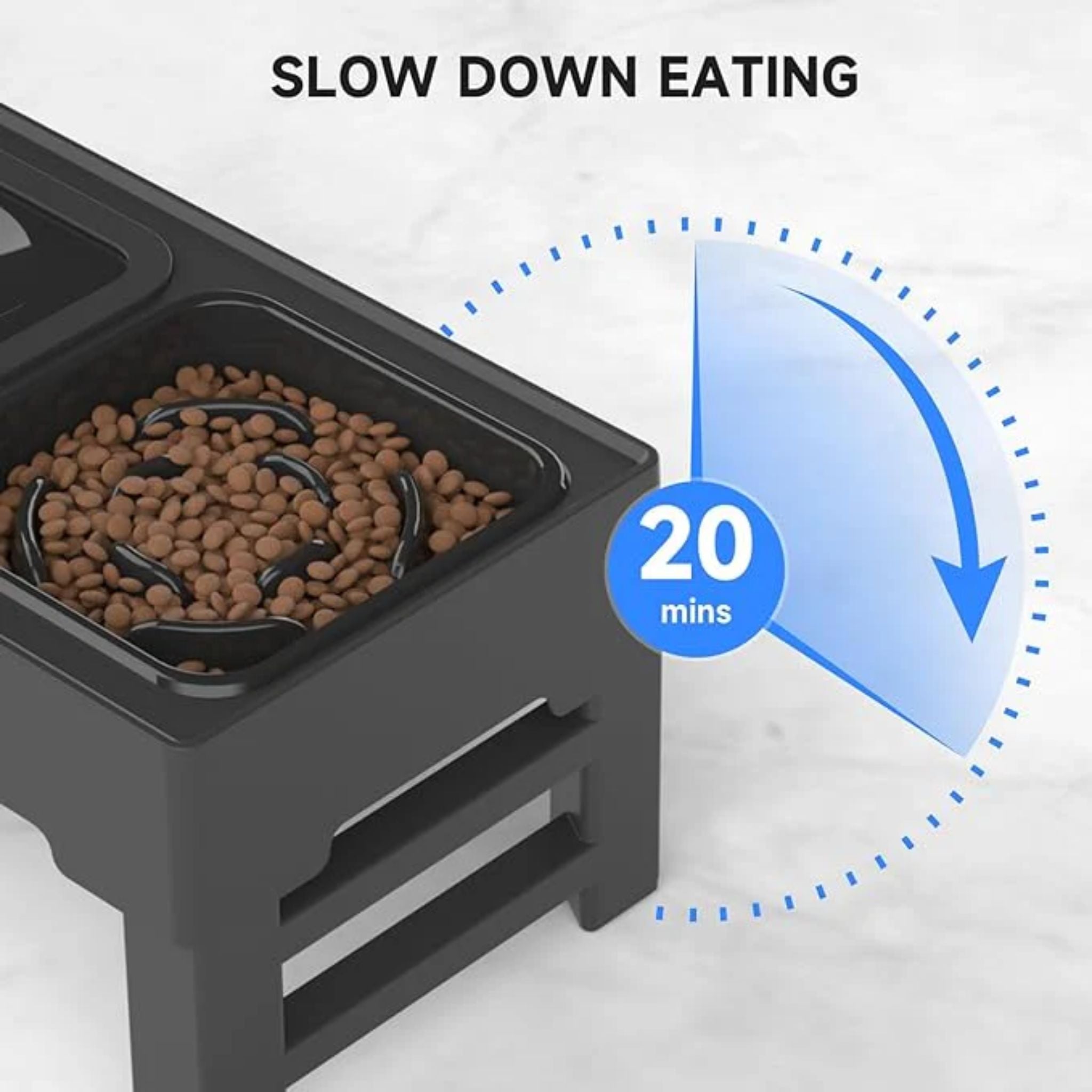 All Fur You Raised Dog Bowl - Non Spill Slow Feeder