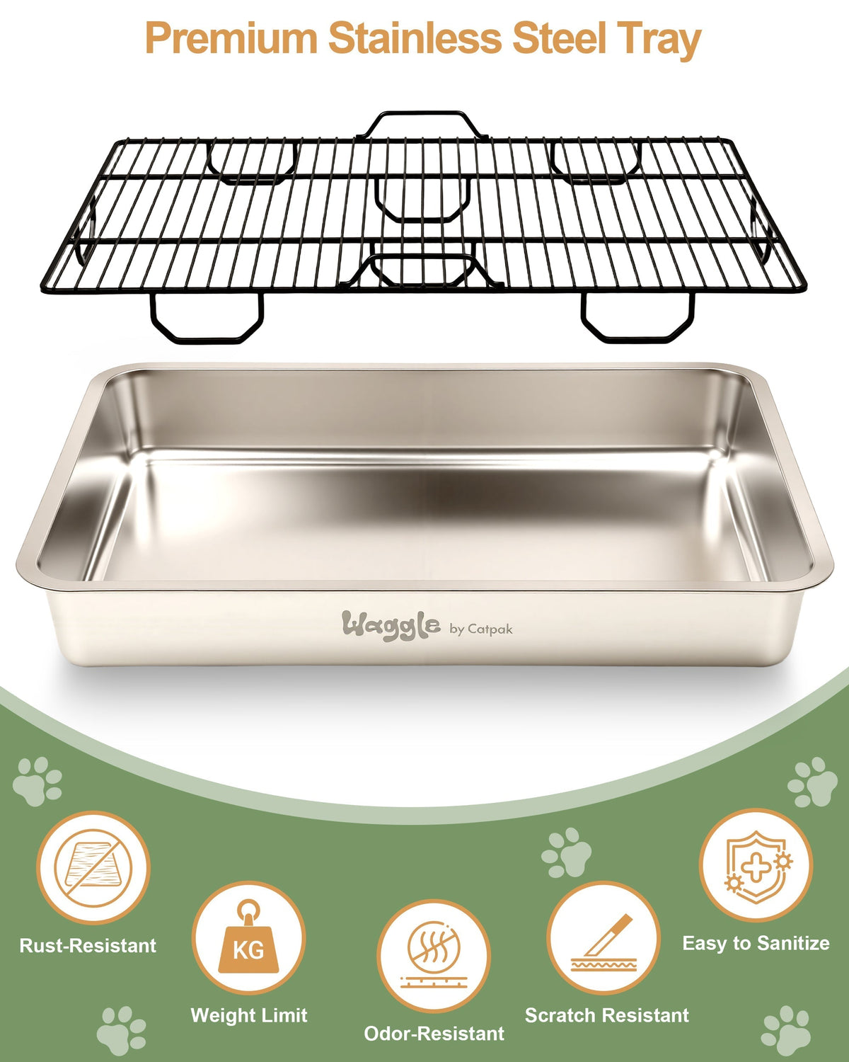CatPak Waggle Stainless Steel Dog Toilet - view 6