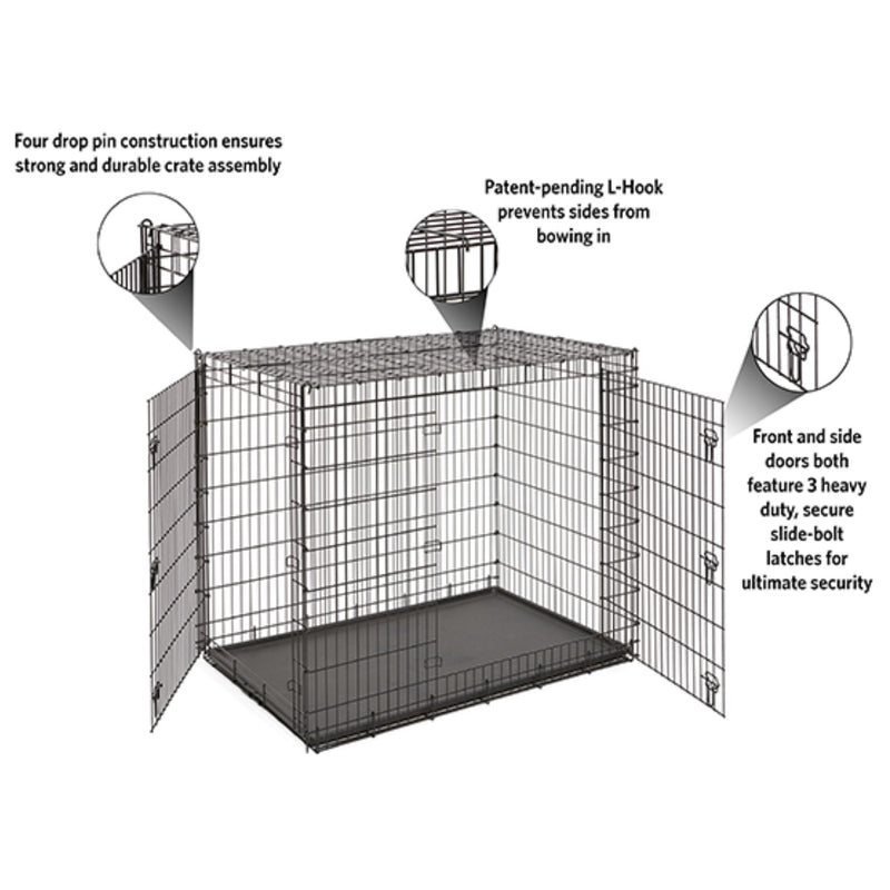 MidWest Homes for Pets Solutions XX-Large Heavy Duty Double Door Dog Crate