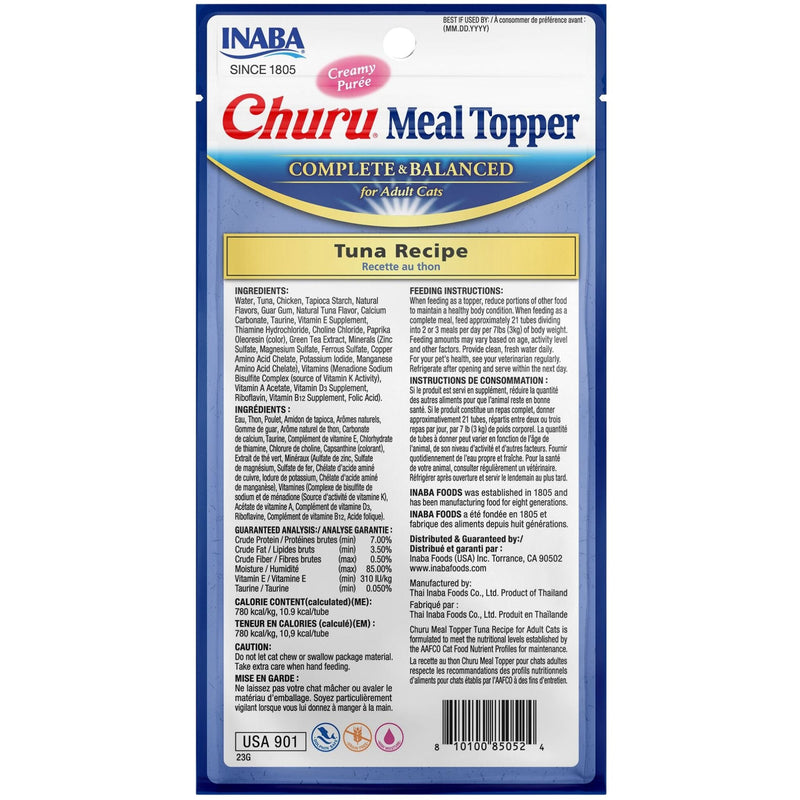 Inaba Cat Treat Churu Meal Topper Tuna