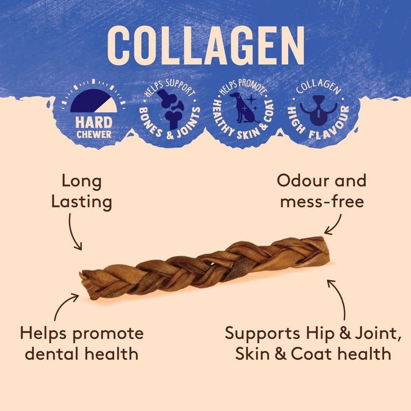 WAG Collagen Stick Braided | PeekAPaw Pet Supplies