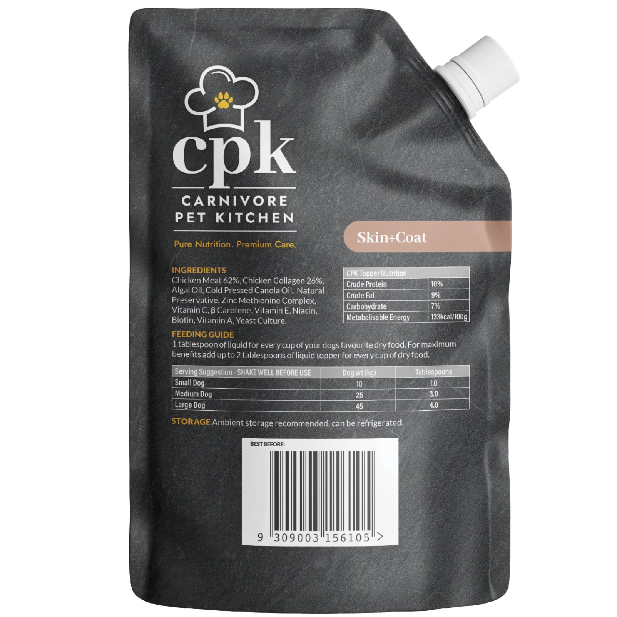 Carnivore Pet Kitchen Skin+coat Dog Meal Topper