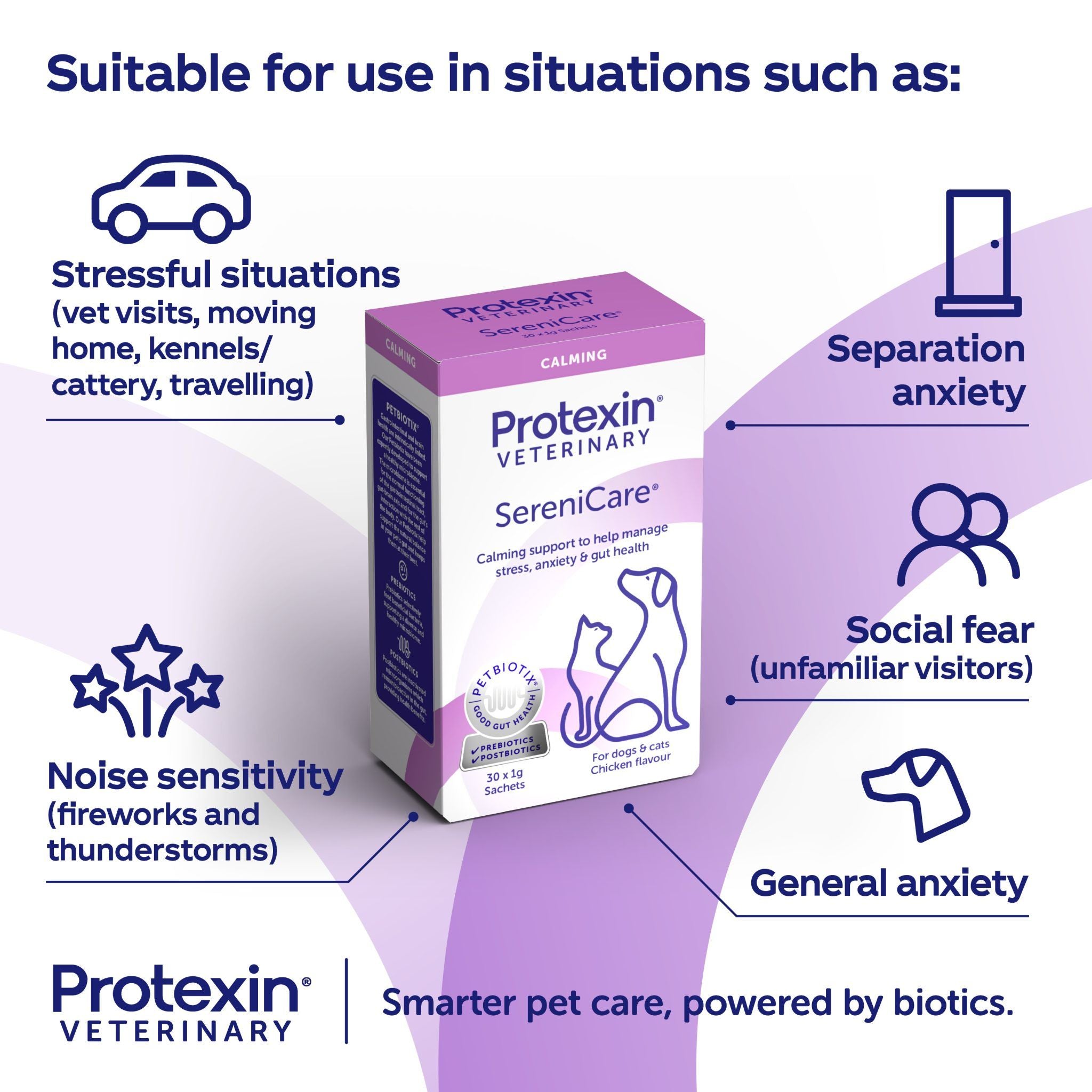 Protexin Veterinary Serenicare Calming Support Supplement for Dogs & Cats