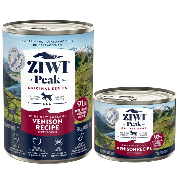 ZIWI Peak Dog Food Cans Venison | PeekAPaw Pet Supplies