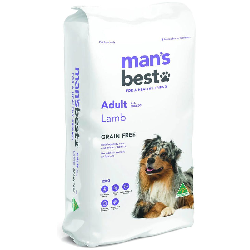 Mans Best Adult Dog Food Lamb - 12kg | PeekAPaw Pet Supplies