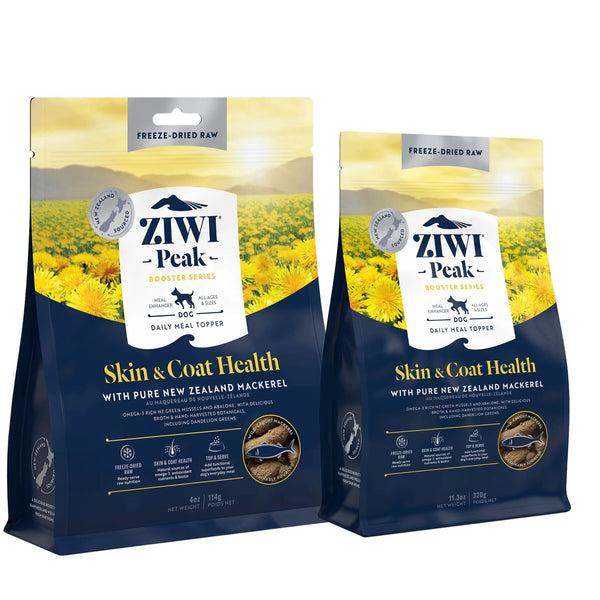 ZIWI Peak Freeze Dried Dog Boosters Skin & Coat Health - Mackerel | PeekAPaw Pet Supplies