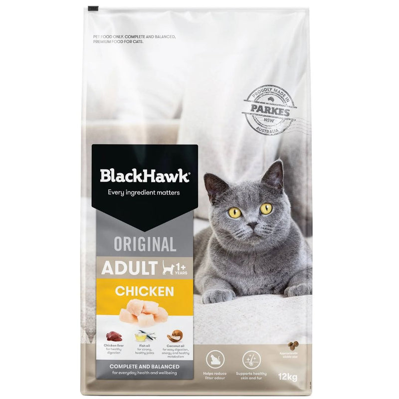 Black Hawk original Adult Dry Cat Food Chicken - 12kg | PeekAPaw Pet Supplies