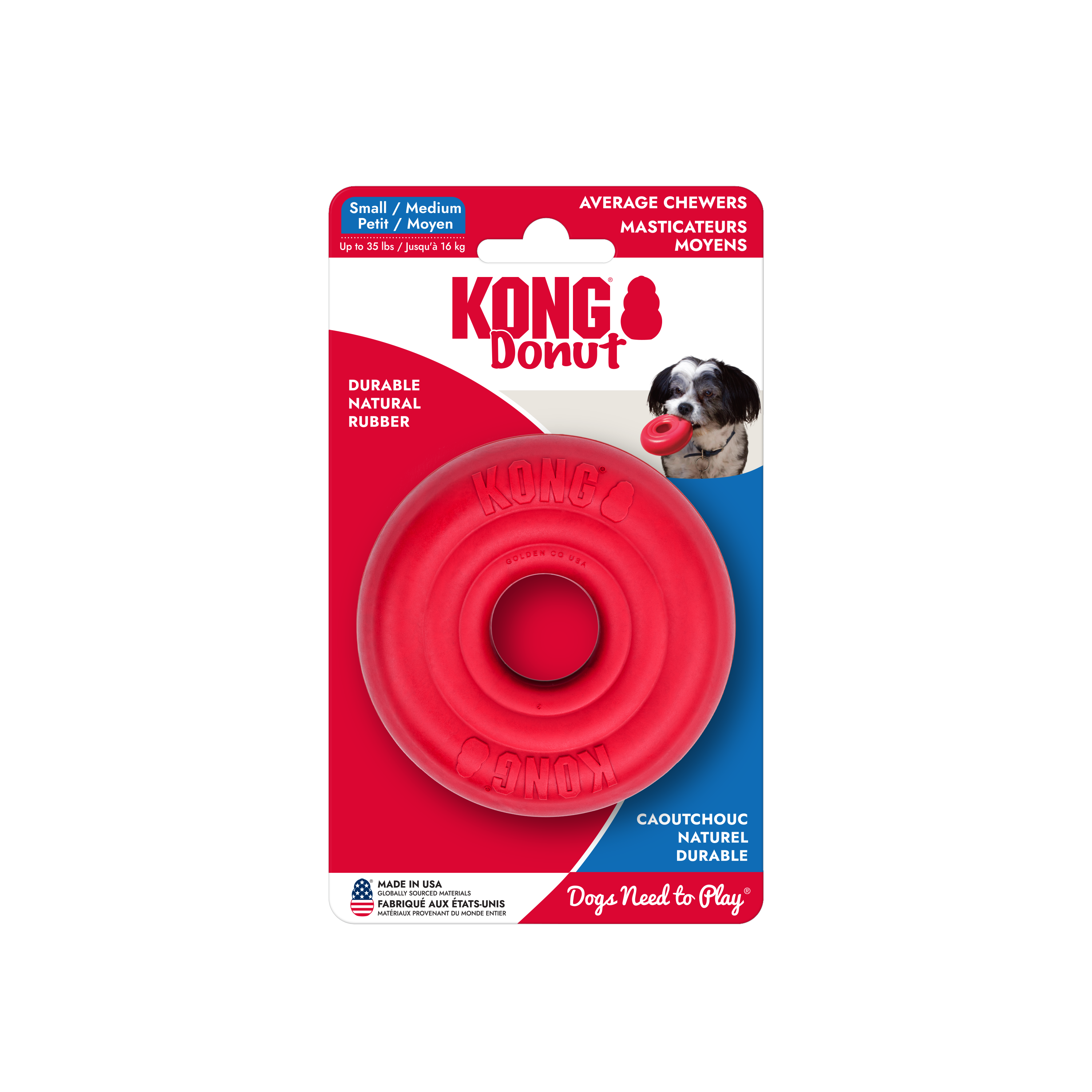 KONG Dog Toys Donut in retail packaging