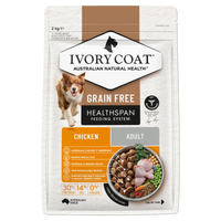 Ivory Coat Grain Free Chicken Adult dry dog food, front of the bag
