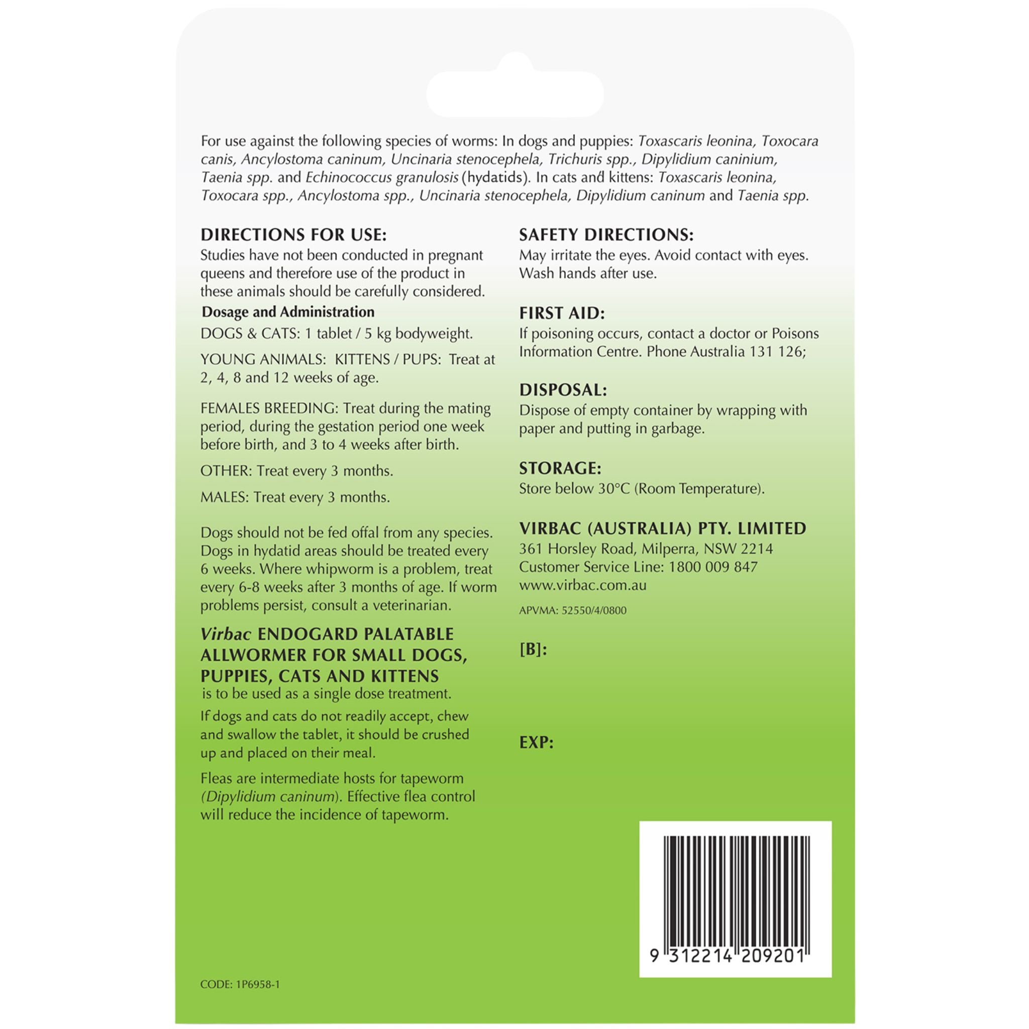 Endogard Palatable Allwormer for Cats and Dogs