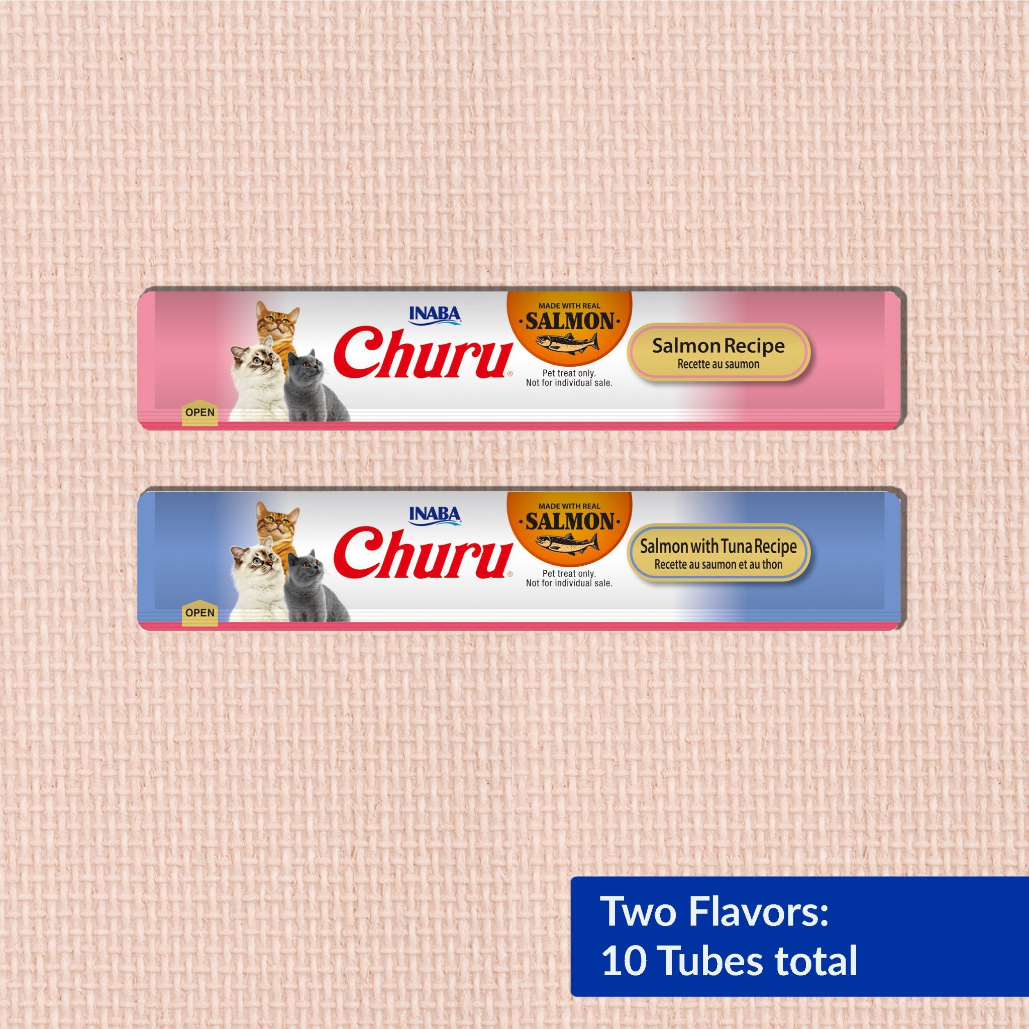 Inaba Cat Treat Churu Puree Salmon & Tuna Varieties