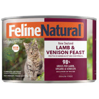 Feline Natural Lamb & Venison Feast canned cat food — 98% grass-fed New Zealand lamb, venison and organs