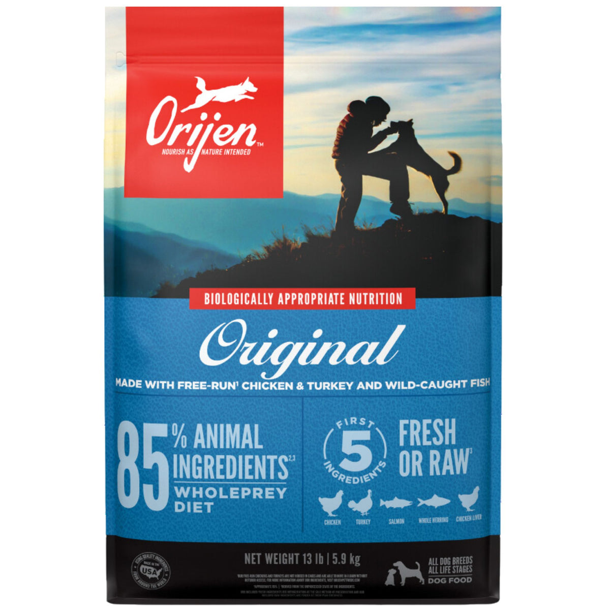 ORIJEN Biologically Appropriate Dry Dog Food Original - 10.6kg