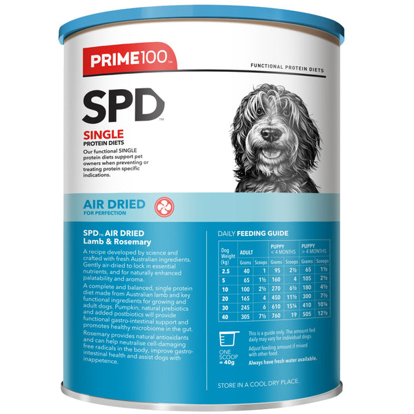 Prime100 SPD Air Dry Dog Food for Adult Lamb & Rosemary