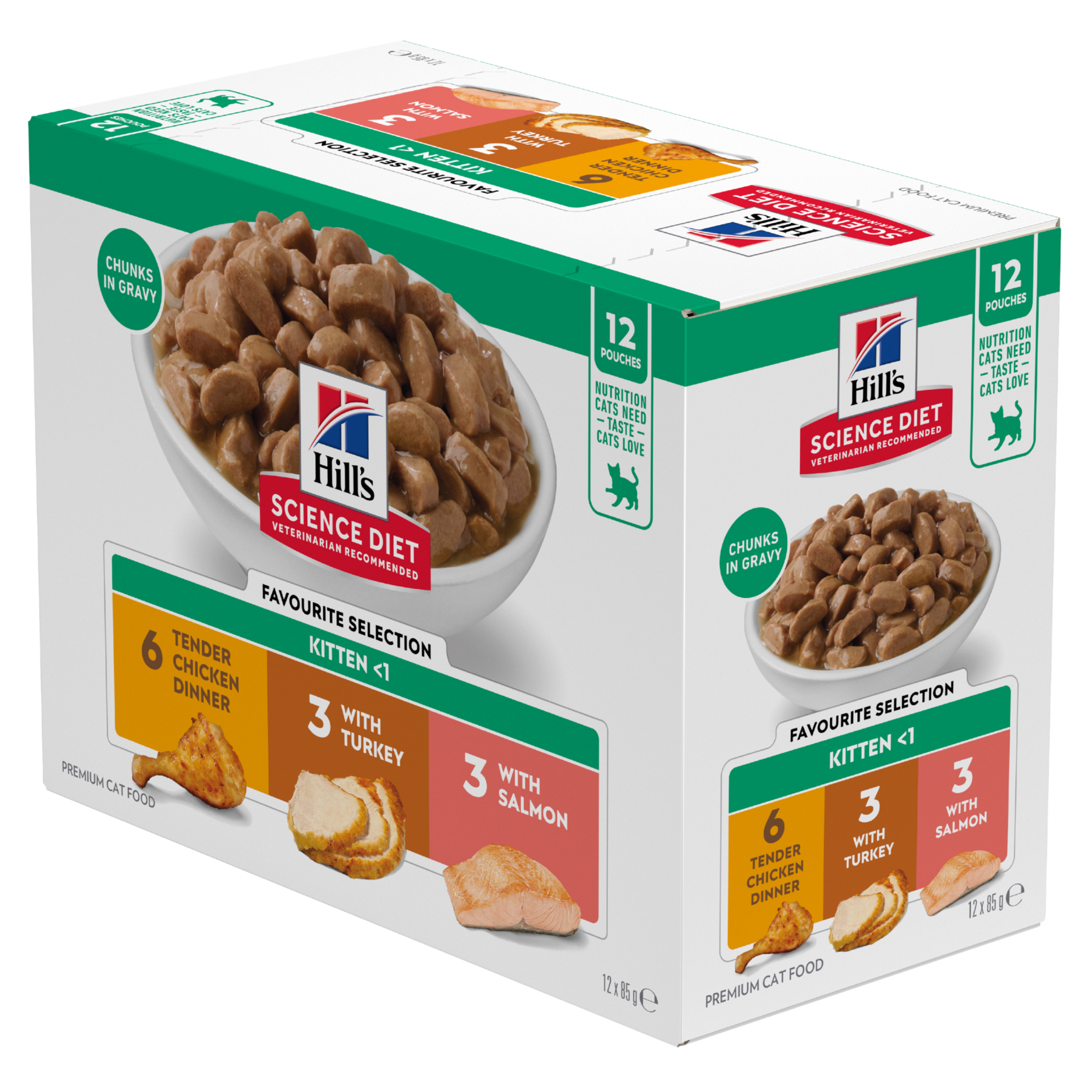 Hill's Science Diet Cat Food in Pouches Kitten Variety Pack pack