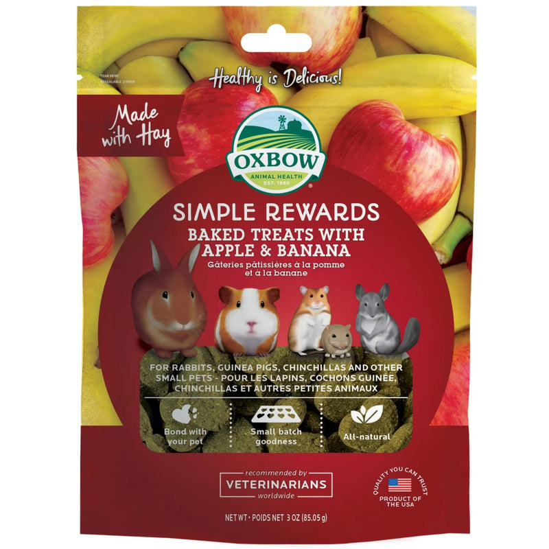 Oxbow Simple Rewards Baked Treats With Apple & Banana