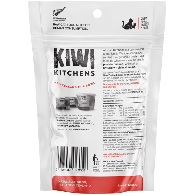 Kiwi Kitchens Freeze-Dried Cat Treat Beef Liver