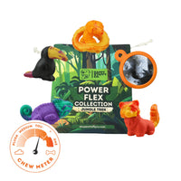 Happy Staffy Co Powerflex Jungle Trek jungle-themed nylon and rubber toy set with squeaker — main product image