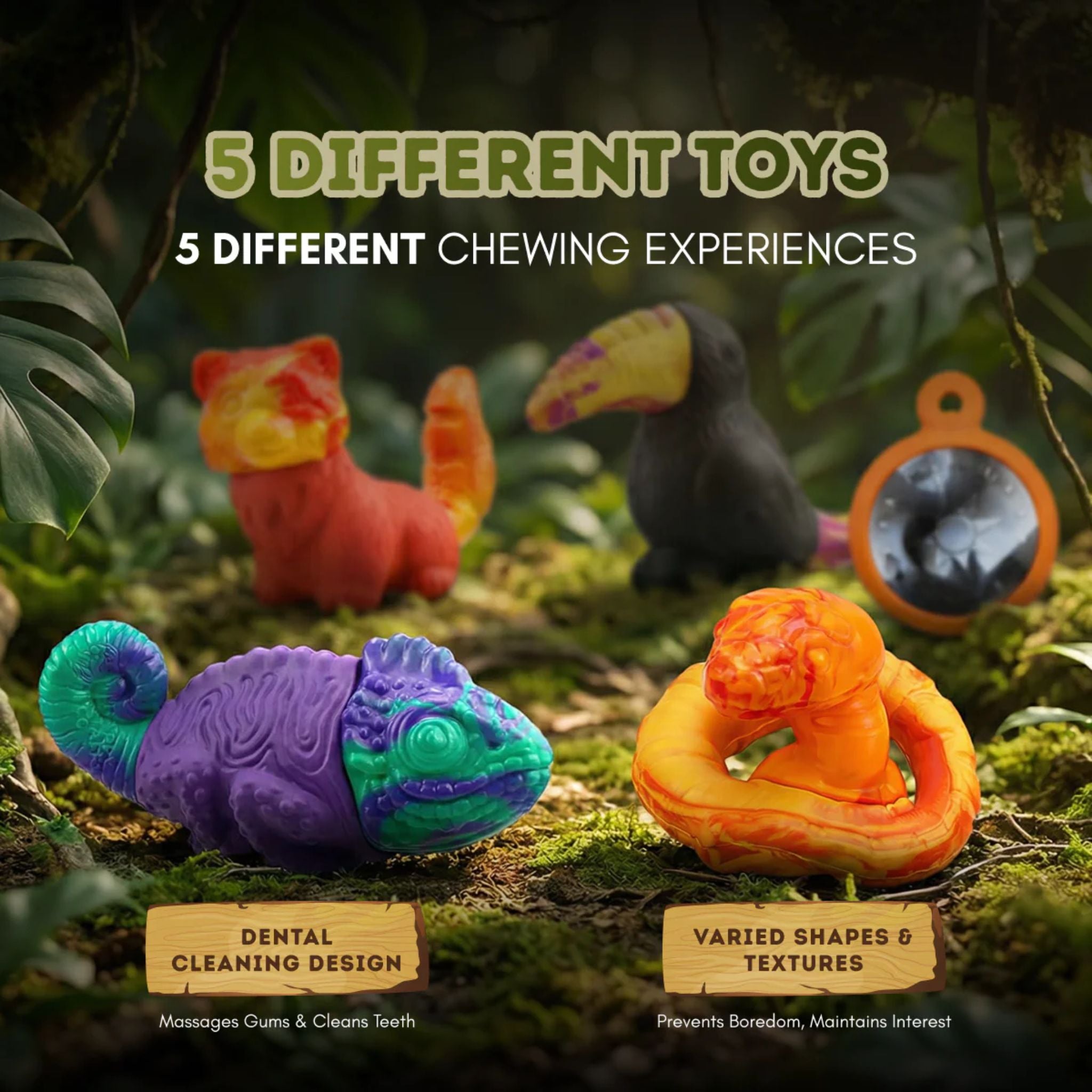 Happy Staffy Co Powerflex Jungle Trek Collection Dog Toy