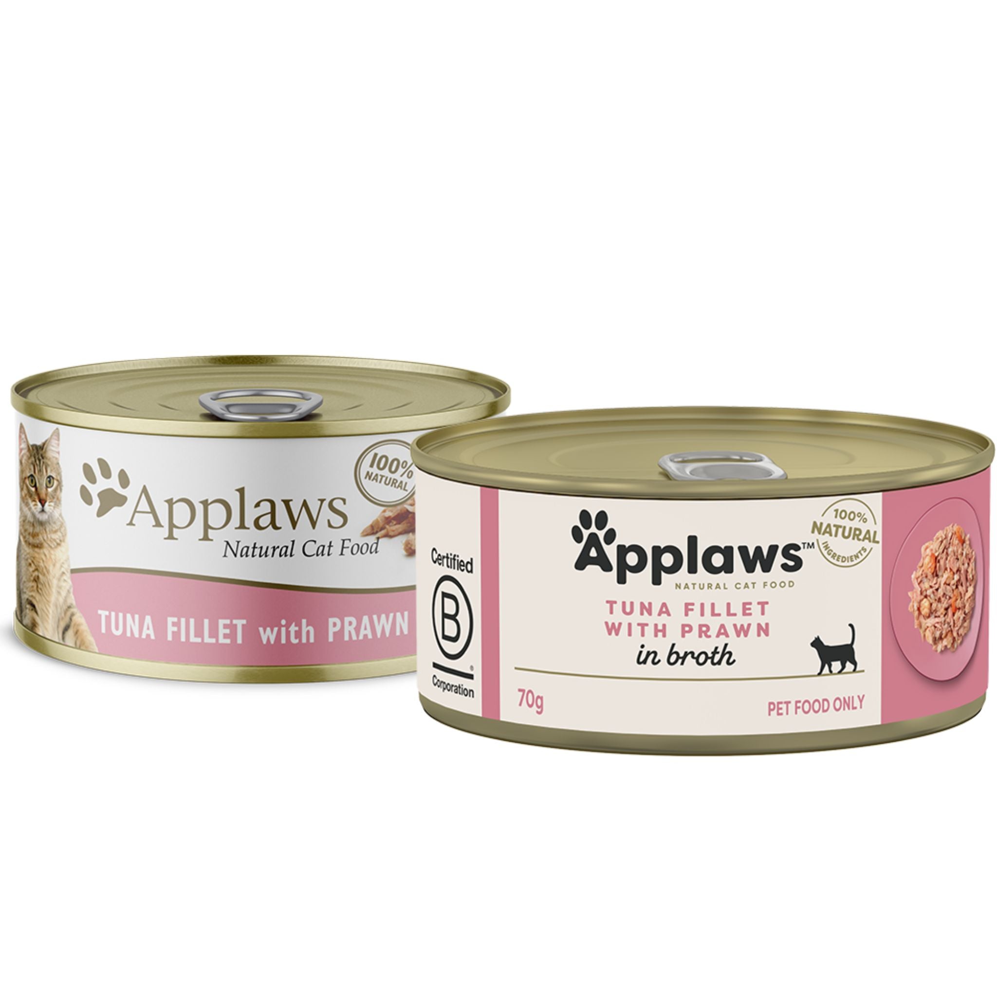 Applaws Natural Wet Cat Food Tin Tuna Fillet with Prawn
