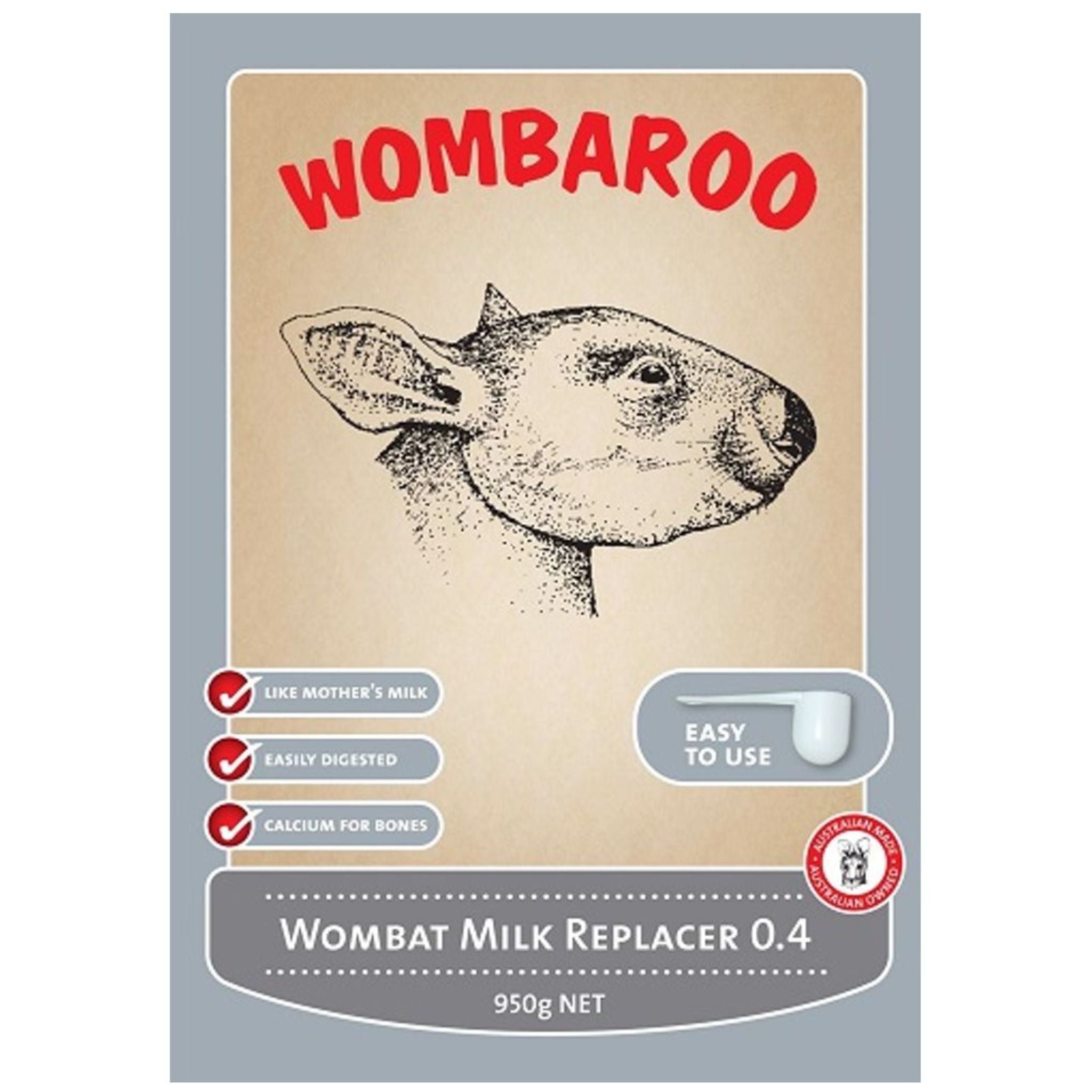 Wombaroo Wombat Milk Replacer 0.4