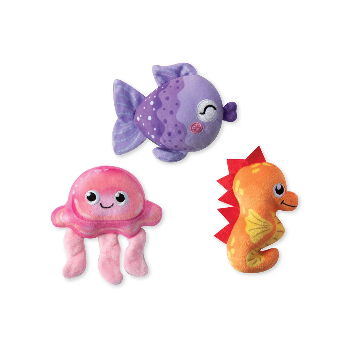 Fringe Studio Plush Dog Toy Set - It's A Waterfall Life — front view