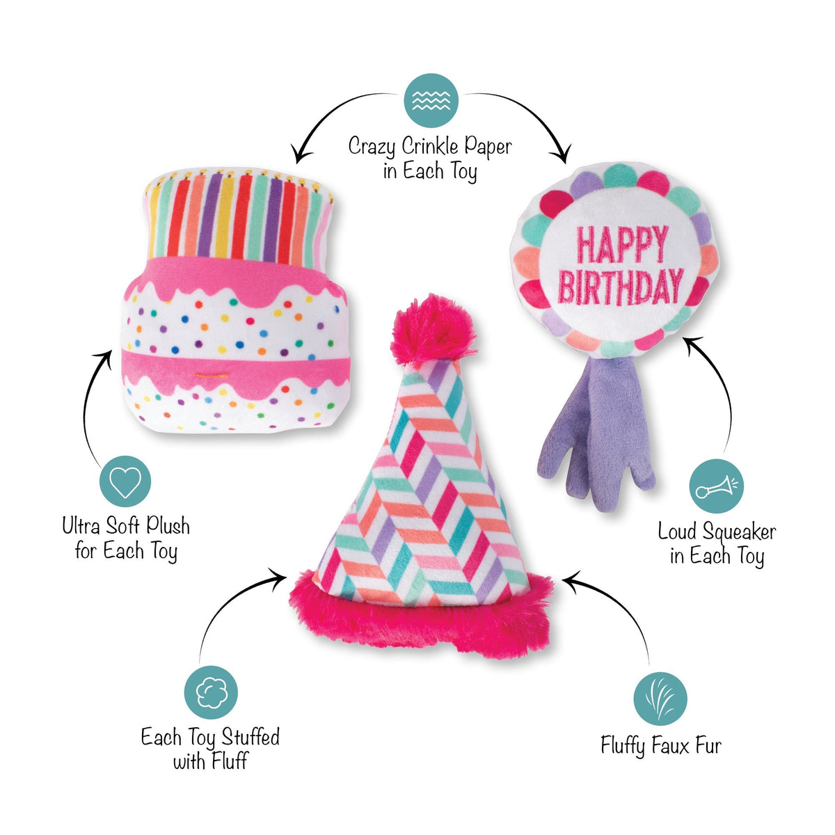 Fringe Studio Plush Dog Toy Set - Can I Get A Woofwoof — alternate view