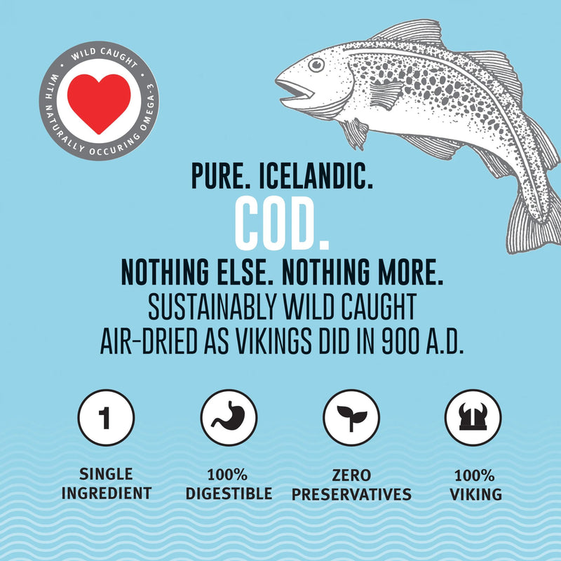Icelandic+ Dog Treats Cod Short Skin Sticks