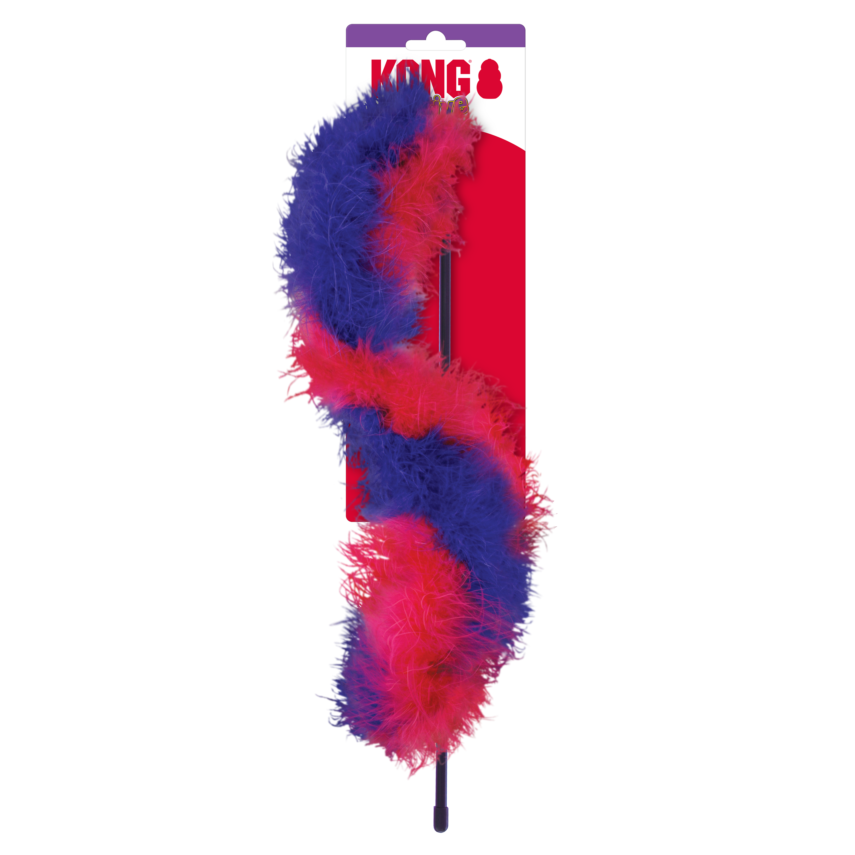 KONG Cat Toys Active Twisted Boa Teaser Assorted shown in its retail packaging