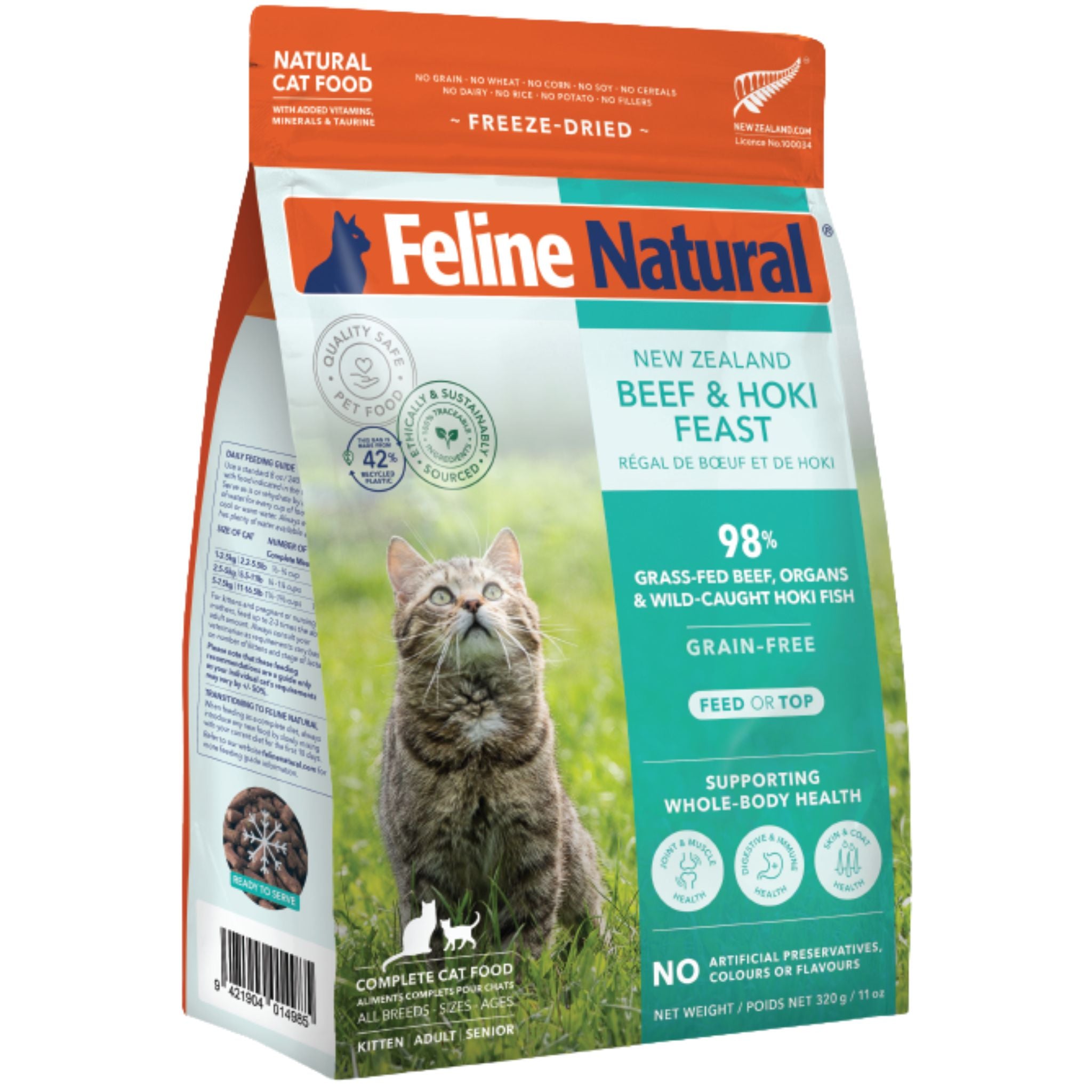 Feline Natural Freeze Dried Beef & Hoki Feast