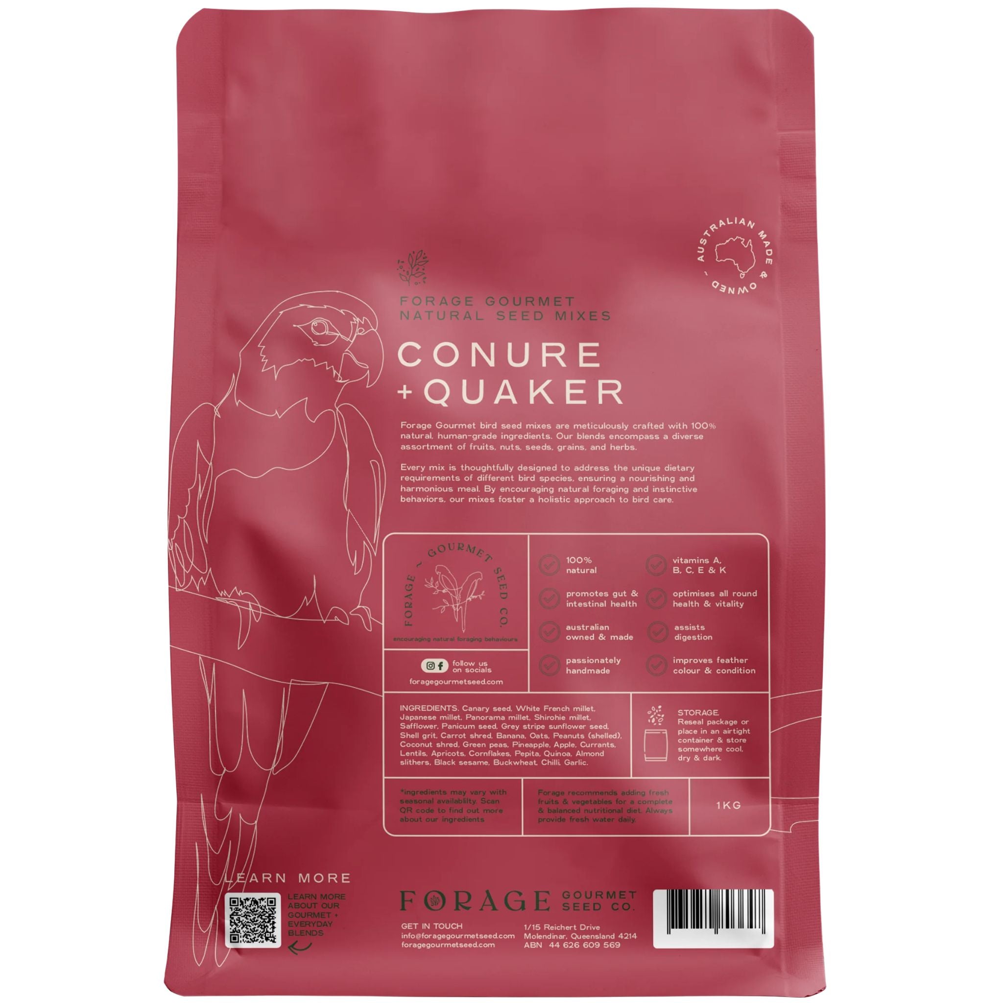 Forage Gourmet Bird Seed - Conure & Quaker