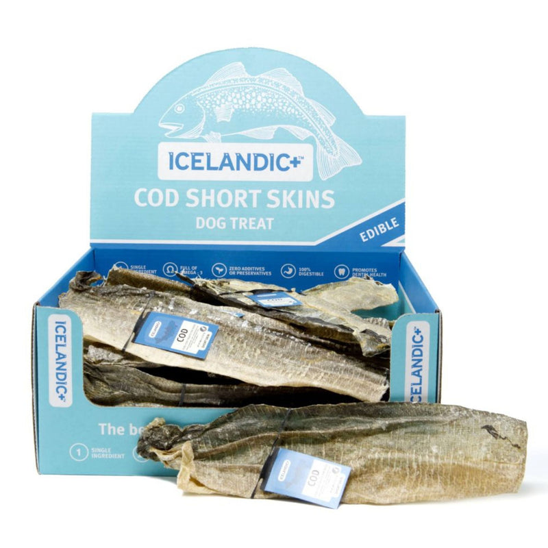 Icelandic+ Dog Treats Cod Short Skin Sticks 20-25cm