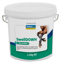Kelato SwellDOWN clay poultice for horses in a 2.25kg white pail
