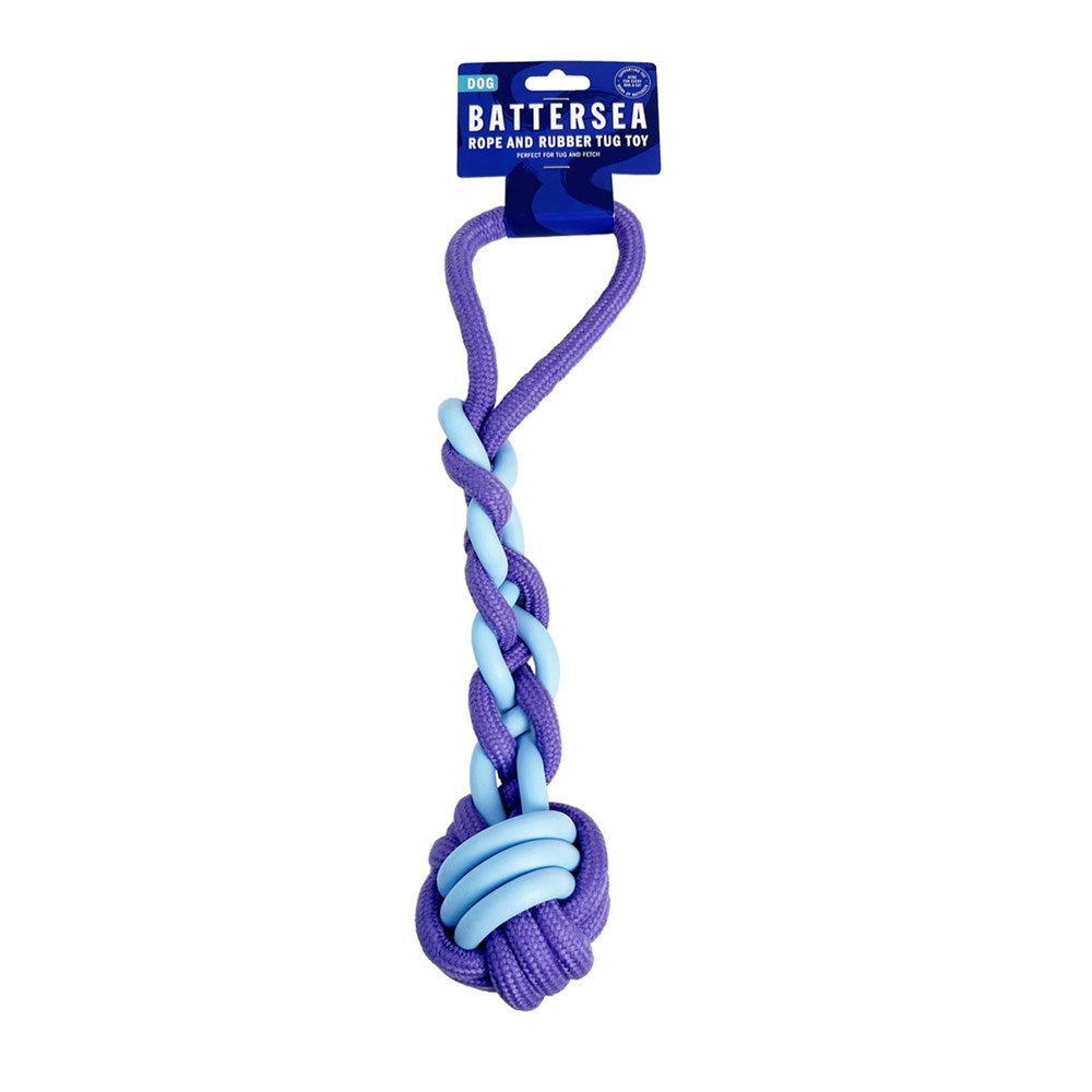 Rosewood Dog Toys Battersea Rope and Rubber Tug Toy