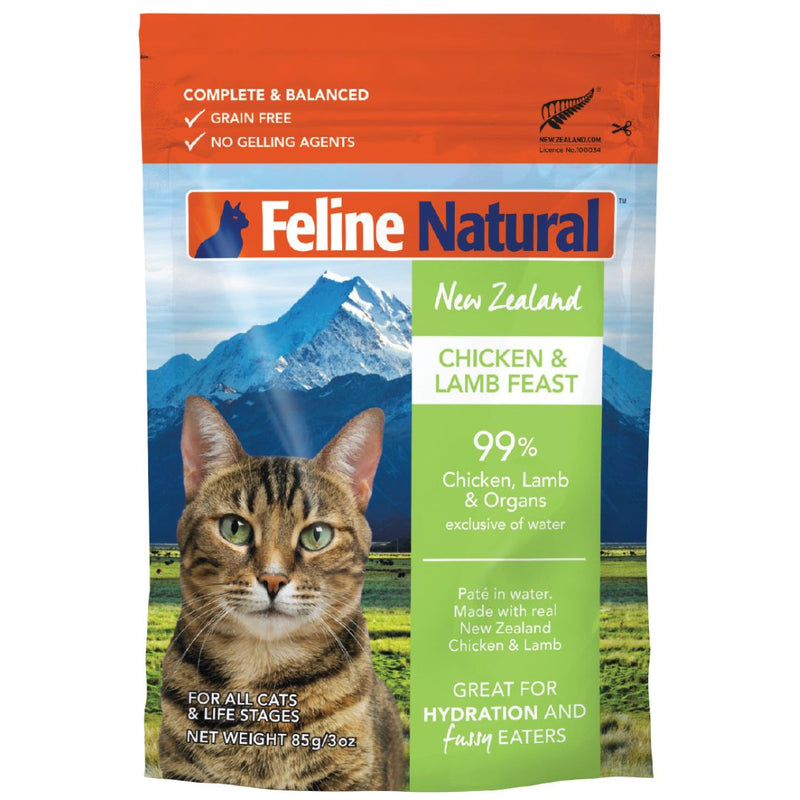 Feline Natural Chicken & Lamb Wet Cat Food in Pouches